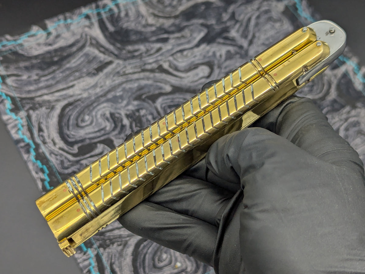11" Clip Point Brass Batangas Philippines Handmade Balisong