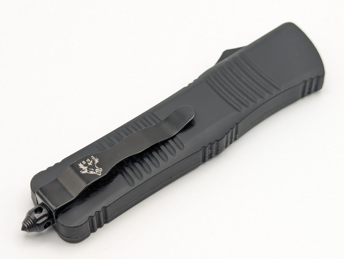 9.5" XL BK TACTICAL SINGLE EDGE OTF KNIFE