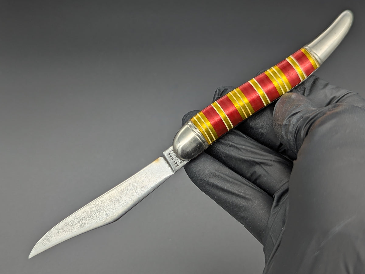 Imperial USA Shur-Snap Candy Stripe Toothpick Automatic Knife #1