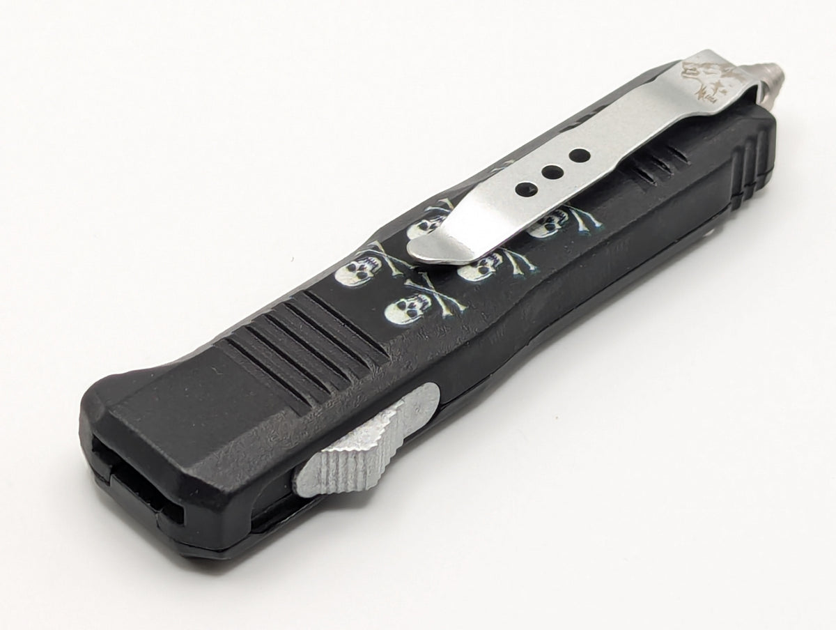 7" Mini Double Edge Skull D/A OTF Knife